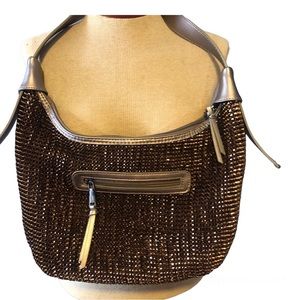Sondra Roberts Squared Basket Weave Purse